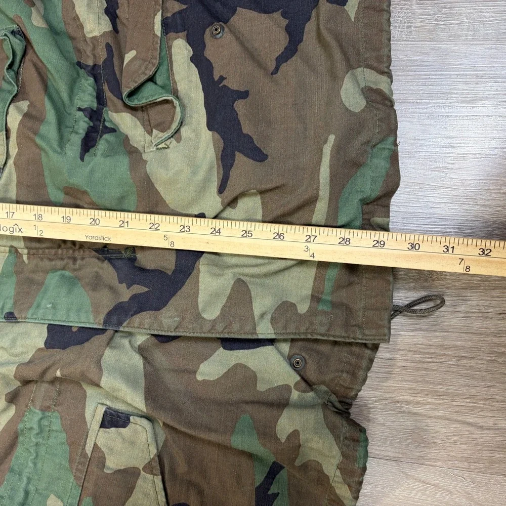 US Military M65 Field Jacket Mens Medium Coat Cold Weather Woodland Liner